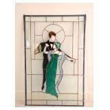 Art Deco Stained / Leaded Glass Panel