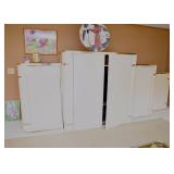 Contemporary Entertainment Unit / Cabinets with Brass Accents