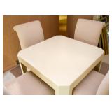 Contemporary Game Table & 4 Upholstered Chairs