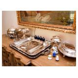 Silverplate Serving Pieces, Salt & Pepper Shakers