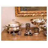 Silverplate Serving Pieces, Salt & Pepper Shakers