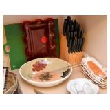 Ceramic Serving Bowl, Cutlery Set, Corn on the Cob Dishes