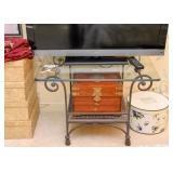 Iron & Glass Side Table