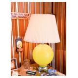 Yellow Glass Orb Table Lamp