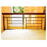 Modern Metal & Wood Bed / Headboard