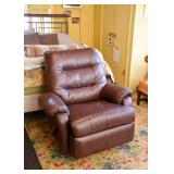 Brown Pleather Recliner
