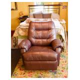 Brown Pleather Recliner