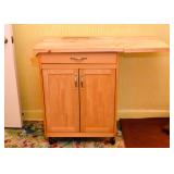 Wooden Kitchen Utility Cart / Island with Flip Top