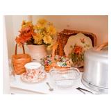 Longaberger Baskets, Crystal Bowl, Ceramic Pitcher, Teacup, Etc.