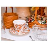 Teacup with Fall Leaves, Longaberger Baskets