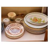 Vintage Dinnerware / Dishes, Brown Transferware Plate