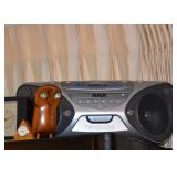 RCA Boombox, Wooden Owl Figurine