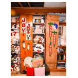 Vintage Pine 2-Door Cabinet, Christmas Decor, Sewing & Craft Supplies