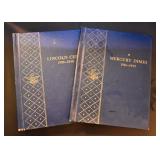 Partial Mercury Dimes & Lincoln Cent Coin Collections 