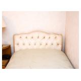 Pair of Twin Beds with Tufted Vinyl Headboards