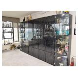 Contemporary Black & Gray Entertainment / Display Unit (Glass Backing)