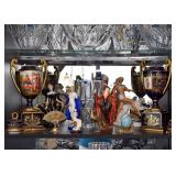 Hand Painted Urns, Lady Figurines, Home Decor