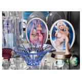 Blue Waterford Marquis Bowl, Marilyn Monroe Figurines, Luster Glass Wine Stopper, Home Decor
