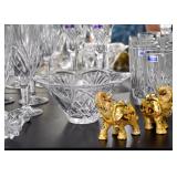Waterford Marquis Bowl, Elephant Figurines