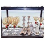 Stemware, Ceramic Candlesticks, Collectible Lady Figurines