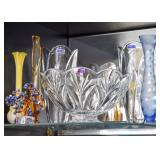 Waterford Marquis Vases & Bowl, Art Glass Vases, Stone & Wire Bonsai Tree Figurine