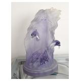 Lucite or Resin Sculpture of Mermaid & Dolphins