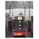 Chinese Black Lacquer Jewelry Box