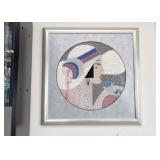 Framed Needlepoint of Art Deco Woman