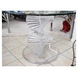 Cool Lucite Base Dining Table (Round Glass Top)