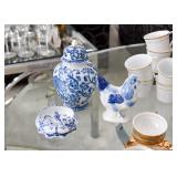 Blue & White Ceramics & Porcelain
