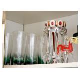 Glassware, Ornate Glass & Crystal Candle Holder, Glass Horse Figurine