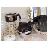 Vintage Coffee Server, Glass Pitcher, Appetizer Picks, Serving Pieces