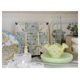 Mosaic Tile Plate, Glassware, Fenton Glass Bowl