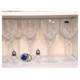 Waterford Marquis Stemware / Wine Glasses, Salt & Pepper Shakers