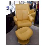 Yellow Reclining Lounge Chair & Ottoman