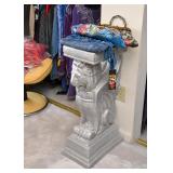 Silver Painted Griffin Pedestal