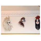 Ceramic Lady Wall Sculptures / Decor