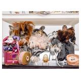 Porcelain Harlequin /Jester Dolls & Doll Chairs