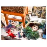 Ceramic Lady Wall Sculptures / Decor