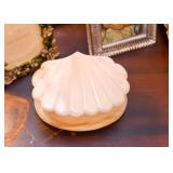 Stone Carved Scallop Shell Trinket Box