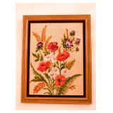 Framed Needlepoint - Flowers