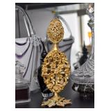 Brass Filigree / Ormolu Perfume Bottle (Missing Glass)