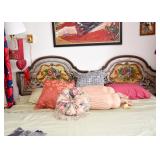 King-Size Painted Headboard, Newer Memory Foam Matttress (King)