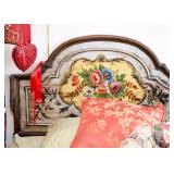 King-Size Painted Headboard, Newer Memory Foam Matttress (King)