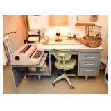 Vintage Industrial Metal Tanker Desk