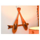 Wooden Native American Canoe Paddles / Arrow Wall Decor