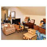 Vintage Lounge Chair, Bamboo Stools, Market Bags / Totes, Etc.