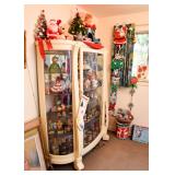 Creamy White Painted Display Cabinet with Glass Shelves