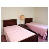 Pair of Vintage Mahogany Twin Beds (Headboard & Footboard)