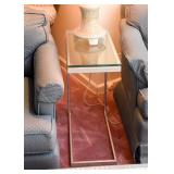 Modern Metal & Glass End Table